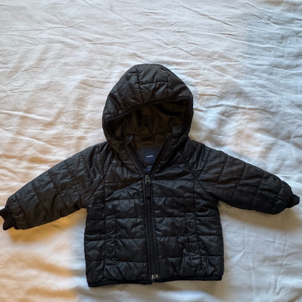 GAP Baby Black Quilted Puffer Jacket